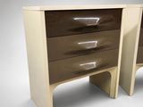 pair of mid - century modern nightstands in the style of paul frank for sale