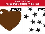 a poster with a heart and stars on it