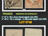 four different types of stamps from france and france