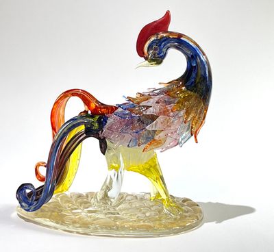MURANO. Faison en verre multicolore soufflé, terrasse en ver…
