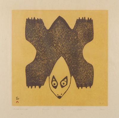 une image représentant un dessin en noir et jaune d'un visage avec deux yeux