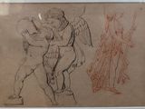 une image représentant un dessin d'un homme et d'une femme se tenant la main