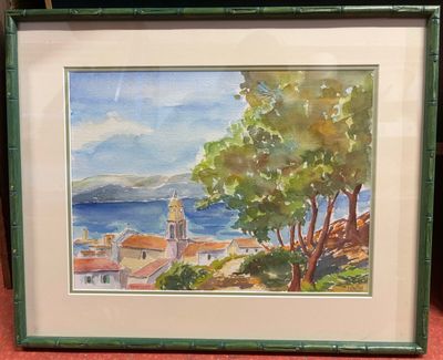 la photo d'une aquarelle encadrée