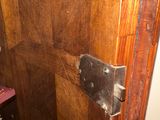 a close up of a door with a latch on it