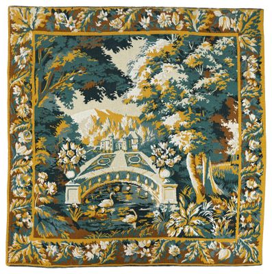 Tapisserie murale en laine Manufacture Robert FOUR à Aubusso…