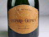 a close up of a bottle of champagne on a table