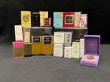 a lot of small boxes that are sitting on a table