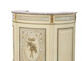 an image of a white and gold bar with a marble top