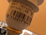 a lamp that has a bar code on it