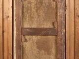 painting of an old wooden frame with a window in the middle