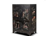 a cabinet that has a lot of drawers inside of it