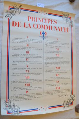a poster on the wall that says principles of the communat