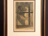 an image of a picture of a cat in a window frame