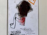 a picture of a drawing of a man with a hat on