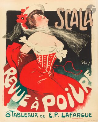 une affiche représentant une femme portant une robe-corset