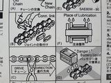 instructions for how to use a chain to drive a motorcycle
