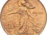 a close up of a coin with an image of a woman on it