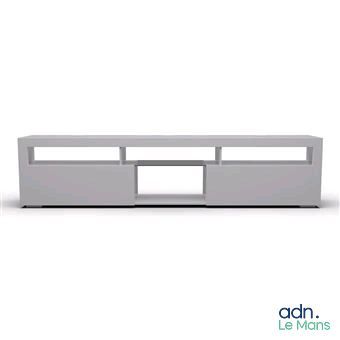 an image of a white tv stand with two drawers