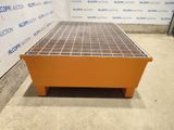an image of a metal bed frame with a grid pattern on it