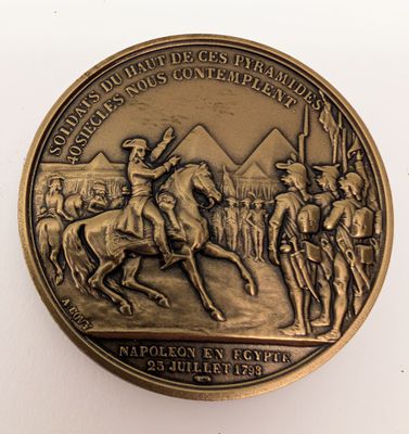 Antoine BOVY (1795-1877). Médaille en bronze orné d'un aigle…