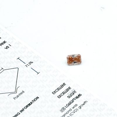 Diamant de synthèse (lab-grown diamond) de forme radiant  2,04 carats,