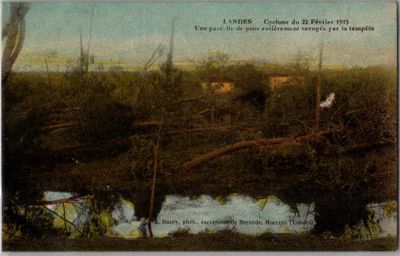 la photo d'une carte postale sur laquelle on voit une rivière en arrière-plan