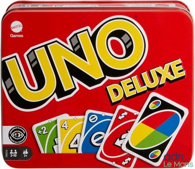Jeu de cartes Uno Deluxe dans un coffret en métal