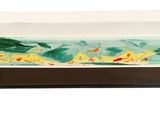 an image of a painting on display on a white surface