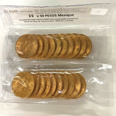 Deux sacs de pièces d'or sont posés sur une table