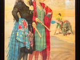 a painting of three women standing next to each other