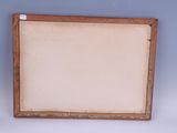 an old picture frame with a picture of a cat on it