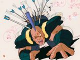 an image of a cartoon character with arrows in his hair
