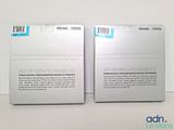 the back of a white box with a white label on it