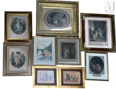 beaucoup de photos encadrées sur le mur de cette pièce