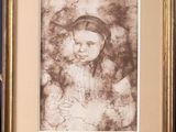 portrait d'une jeune fille en robe, par [nom de l'artiste]