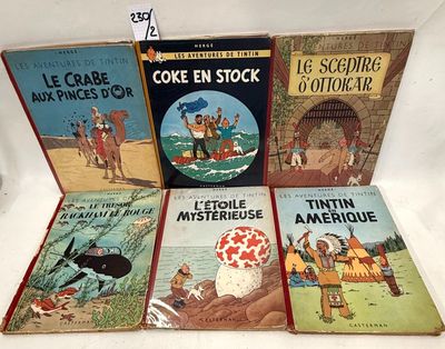 six children ' s books are lined up on a white surface