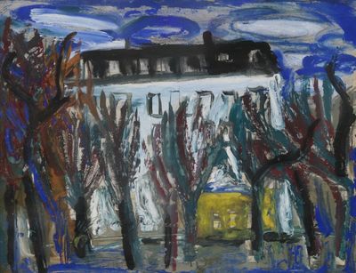 GANTNER Bernard (1928-2018). Vue d'un parc.