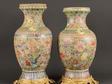 paire de vases chinois en émail cloisonné