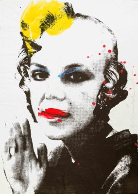 an image of a painting of a woman with a yellow flower in her hair