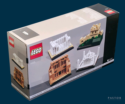 une boîte sur laquelle figure une maquette Lego d'un bâtiment