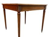 an image of a wooden table with a drawer underneath it