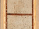a painting of a square window with a wooden frame