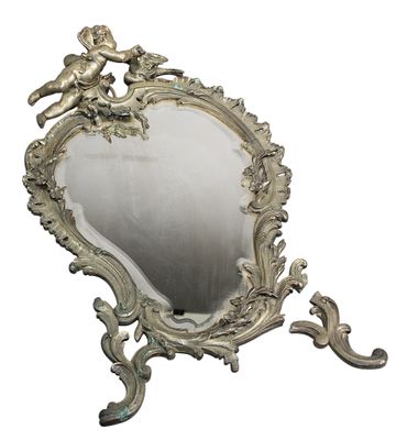une image représentant un miroir sur lequel est posé un oiseau