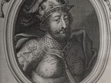 a black and white drawing of a man wearing a hat
