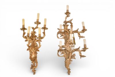 pair of antique french gilet wall sconces