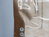a packet of facial mask on a white surface