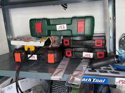 a shelf with many different tools on it