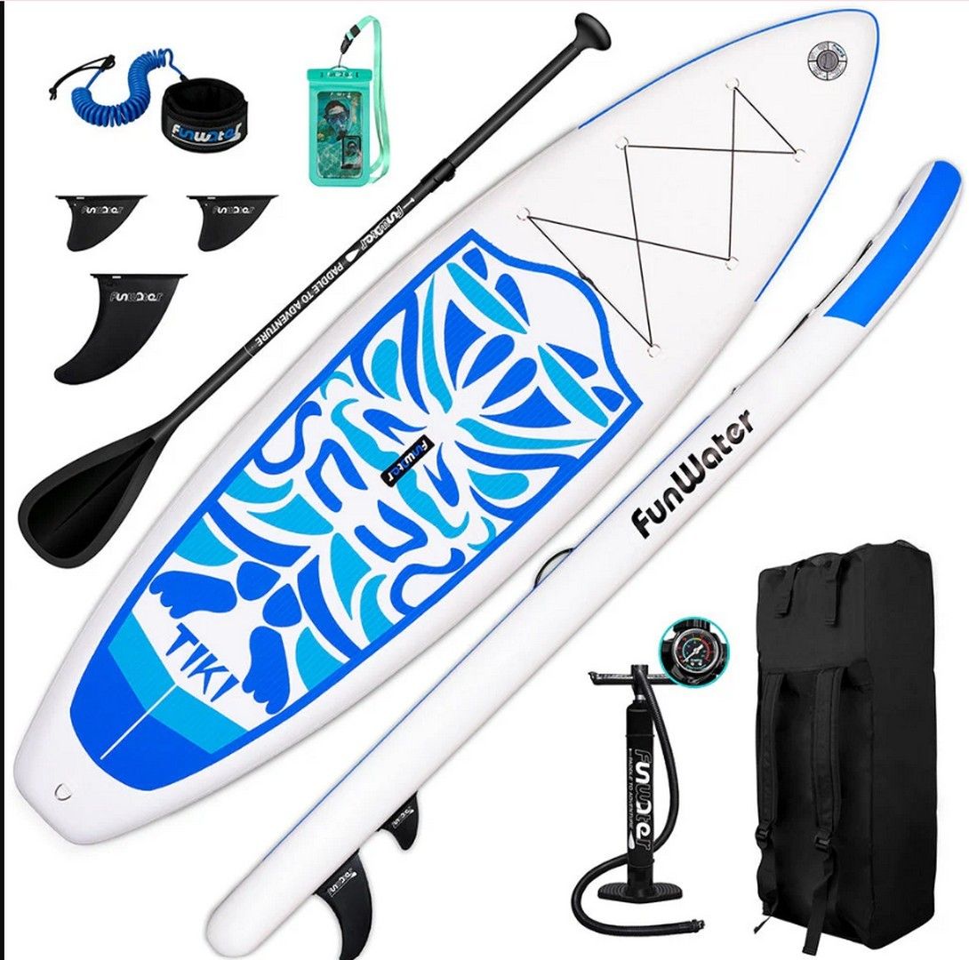 KIT STAND UP PADDLE GONFLABLE 305cm FUNWATER - Neuf dans l'emballage Prix constaté 180€ REF : SUPFW02A matériau : pvc...
