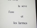 a sign that reads le sang la seve beau et les lames