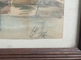 a picture of a picture of a man sitting on a bench